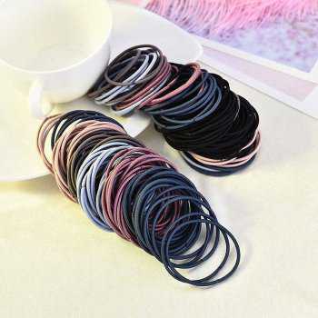 Круглые резинки для волос разных цветов
